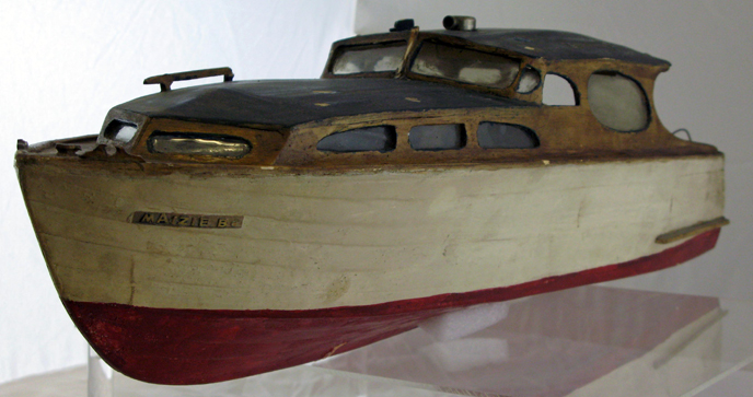 wooden model boat