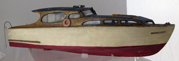 wooden model boat