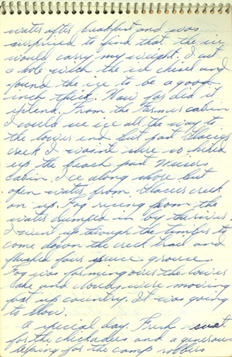 page of a handwritten journal