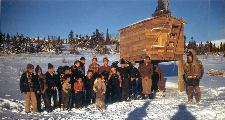 Nondalton school children, around 1947, with Bill Trefon, Sr.