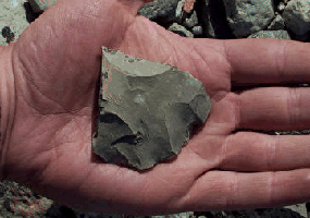 A biface is a stone tool that has been worked to an edge on both sides.