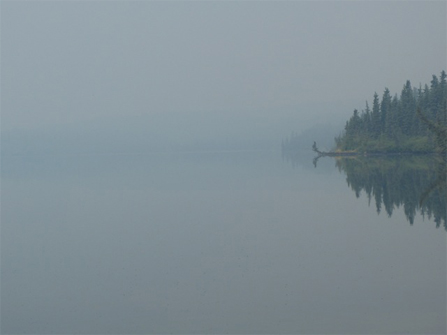 Smoke at Telaquana Lake June 25 2013