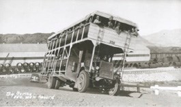 "Big Bertha" the bus used to transport workers to the Hoover Dam site