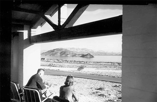 Guests at Lake Mead Lodge
