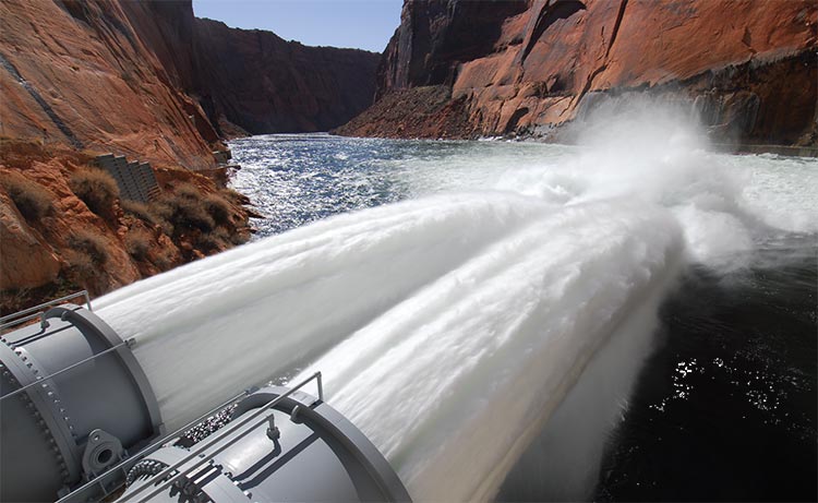 Jet tubes at Glen Canyon Dam