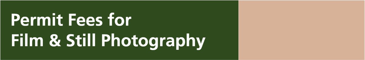 Permit Fees Graphic Film and Still Photography page
