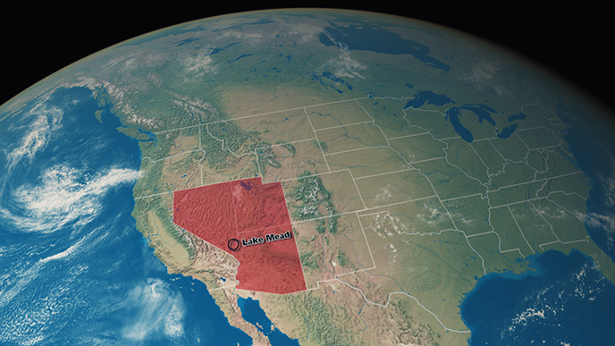 Graphic showing a map of North America, showing the Bear Poppy range.