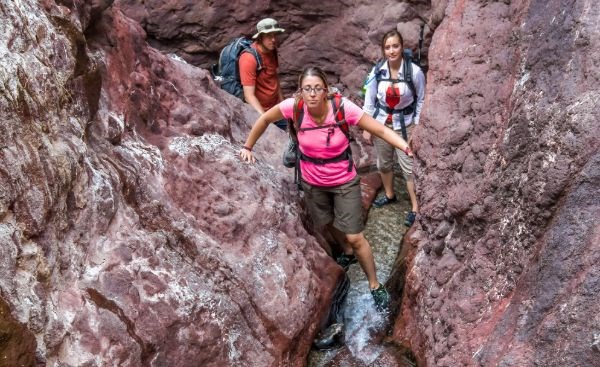 Hikers in Arizona Hot Spring