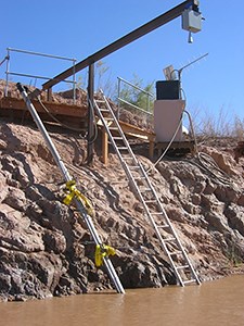 Gaging Station on Virgin River above Lake Mead near Overton, NV