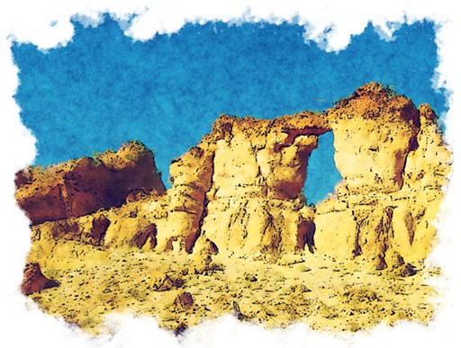 Paint of Liberty Bell Arch at Lake Mead