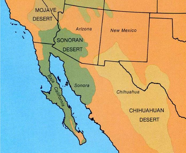 Map of the Sonoran desert