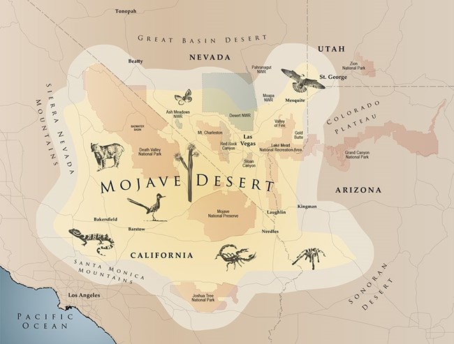 Map of the Mohave desert