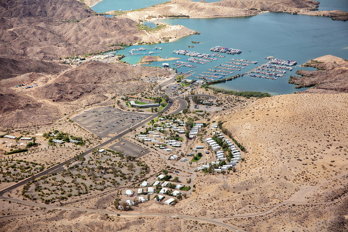 aerial view of Katherine Landing