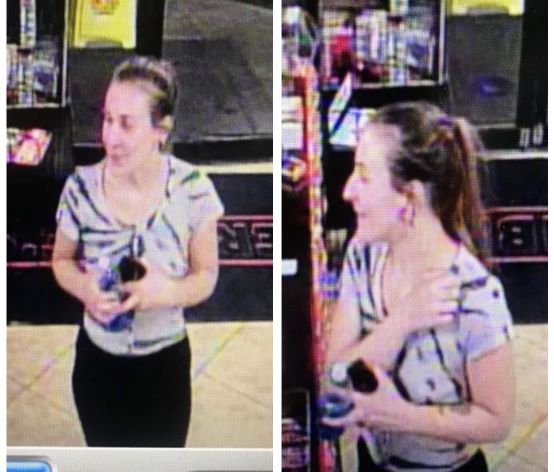 Two convenience store camera images of the missing Boulder City female.