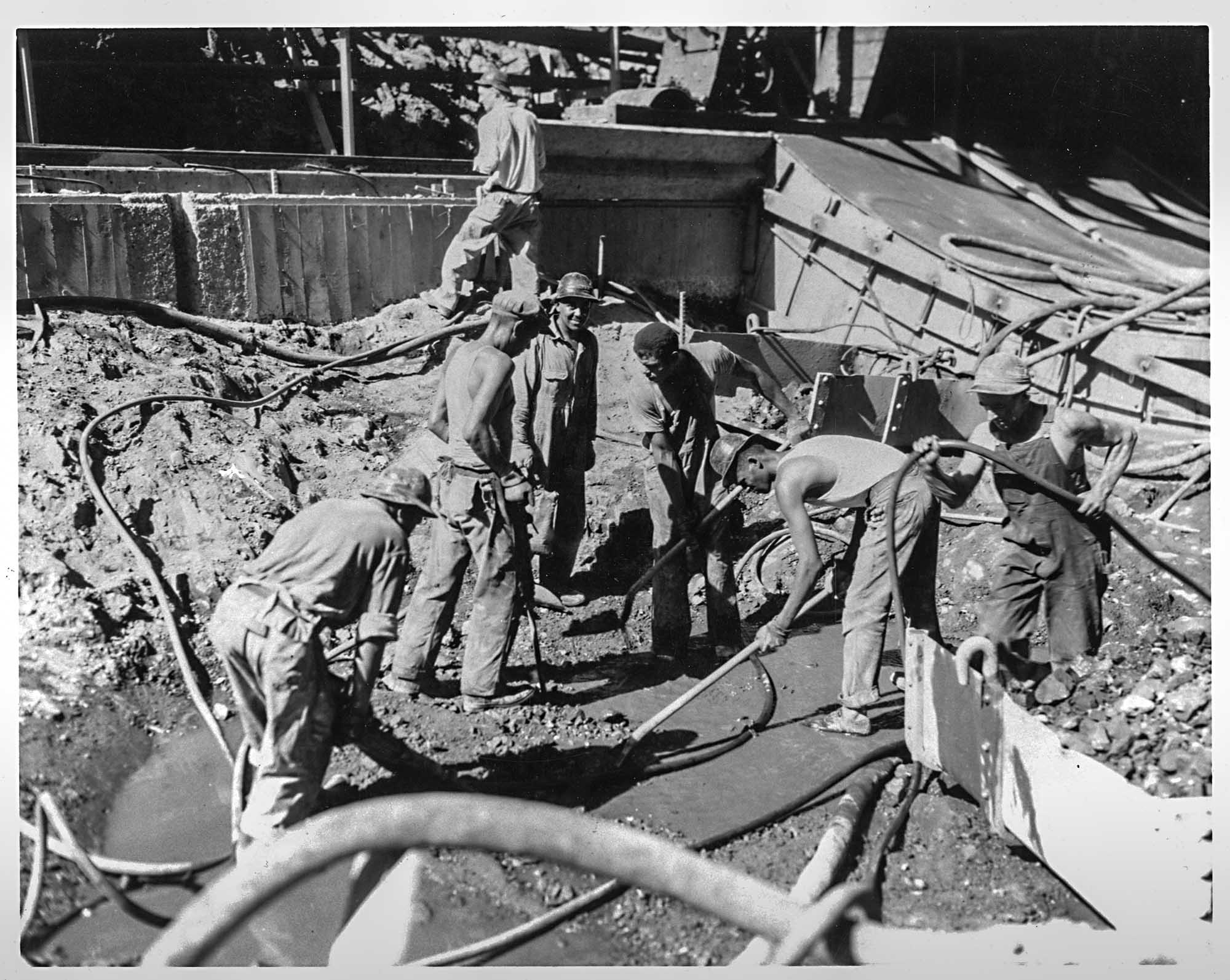 The Diversity of Hoover Dam African American men working on the Hoover Dam