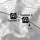 Photo of railroad trail hiking map