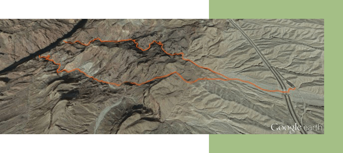 Decorative map showing Arizona Hot Springs Trail