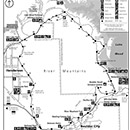 Photo of river mountains loop trail hiking map