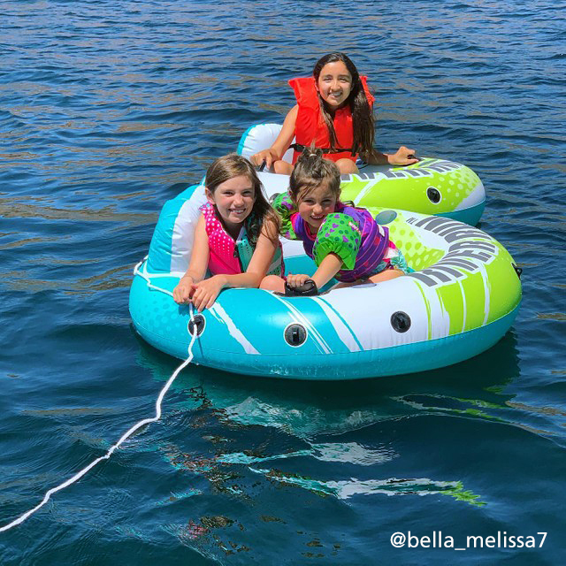 kids in back of boat
