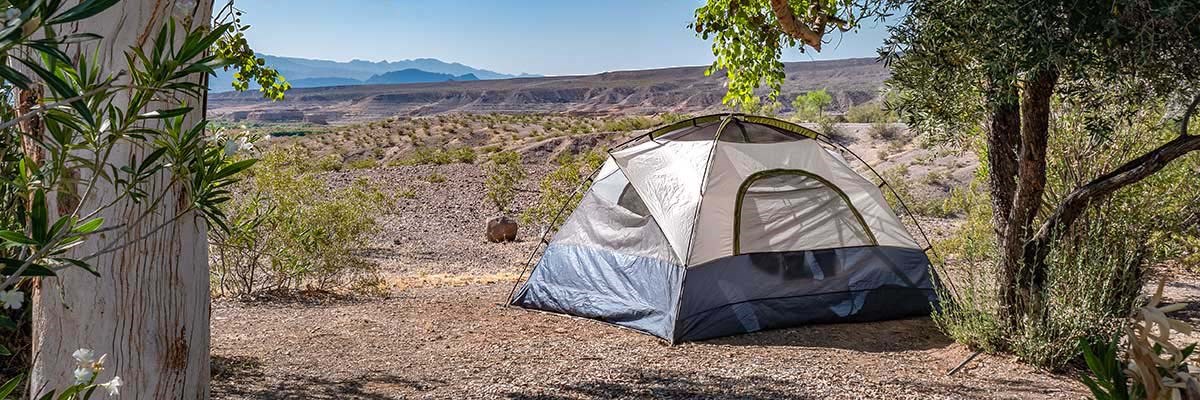 Campsite in the desert.