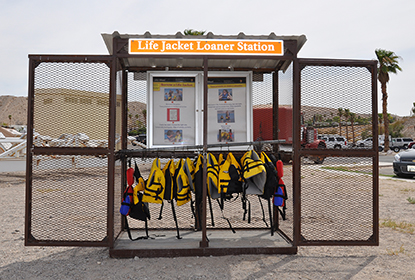 Lifejacket Loaner Stations are available at Boulder Beach at Lake Mead and Cottonwood Cove at Lake Mohave.