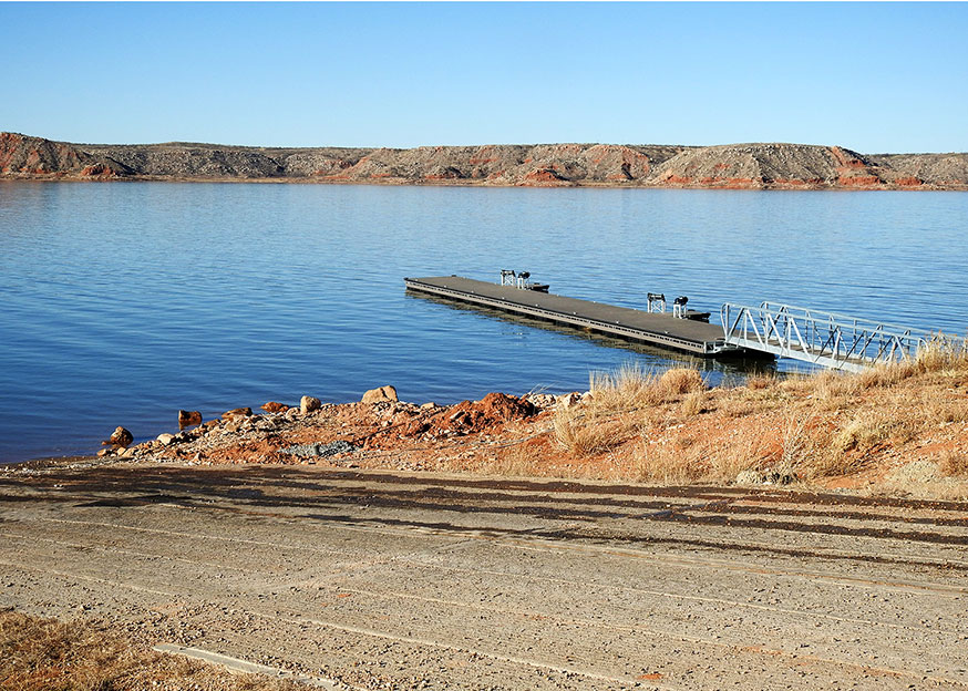 New boat dock next to RR boat ramp