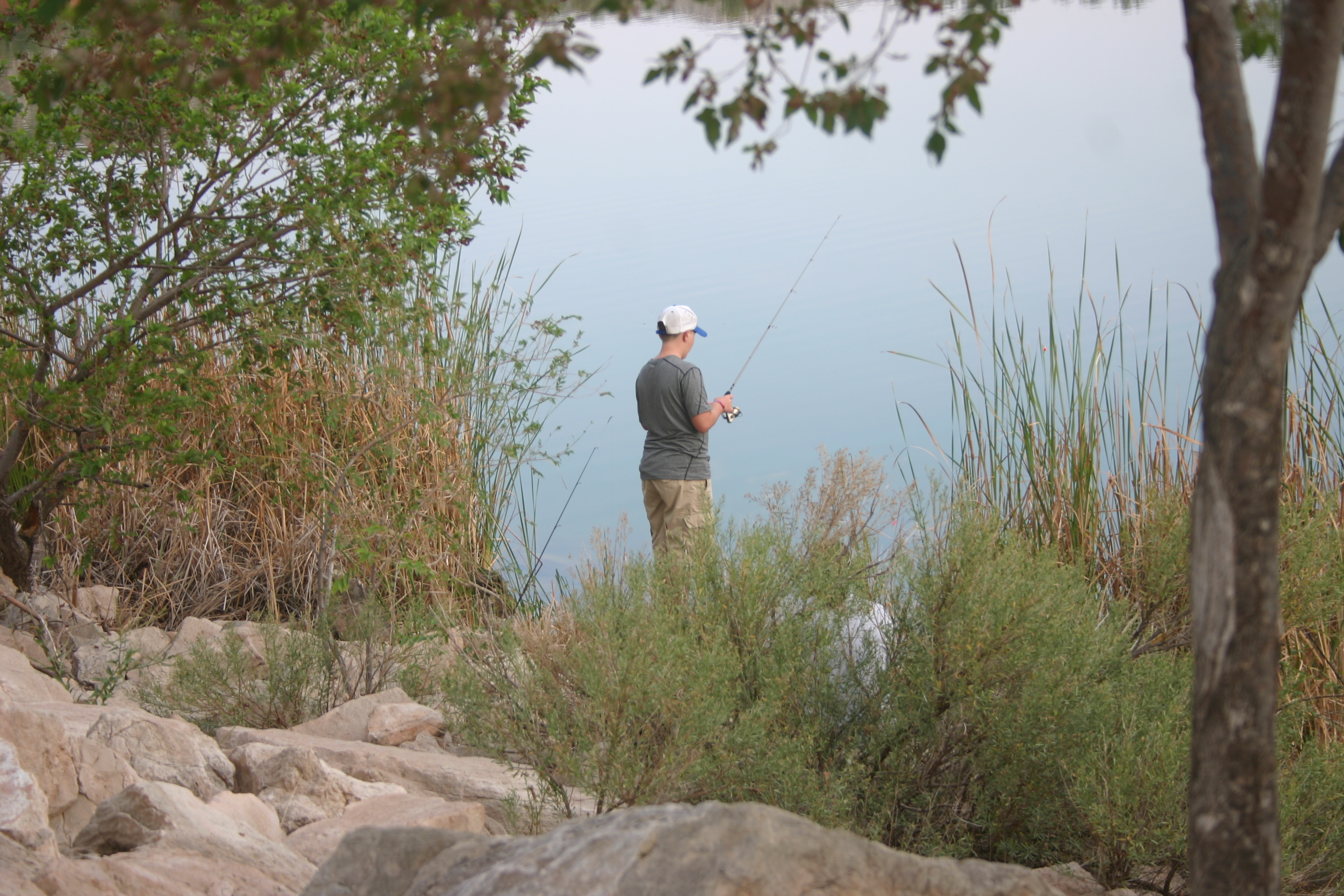 A young participant in the 2014 Small Fry Fishing Tournament.