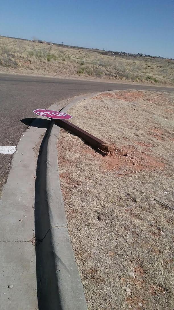 Damaged Stop Sign Damaged Stop Sign