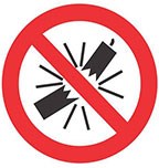 Universal No Fireworks symbol.