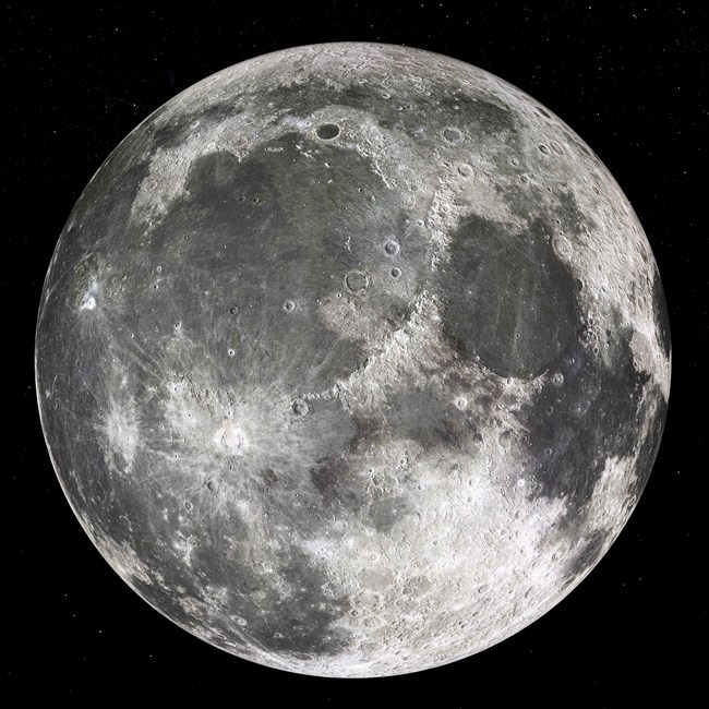 A full moon close up.
