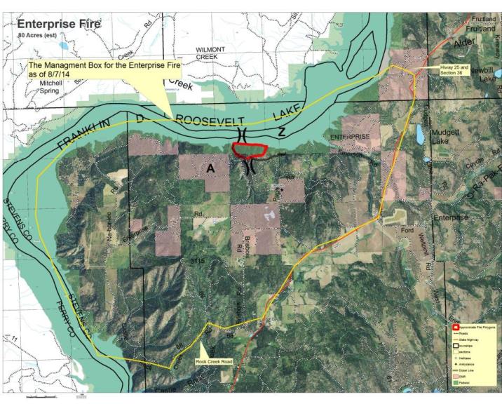 map of the Enterprise Fire Management Area