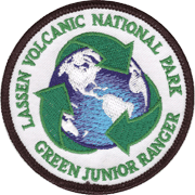 Lassen Volcanic National Park Green Junior Ranger patch