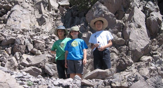 Young hikers on the Lassen Peak trail.