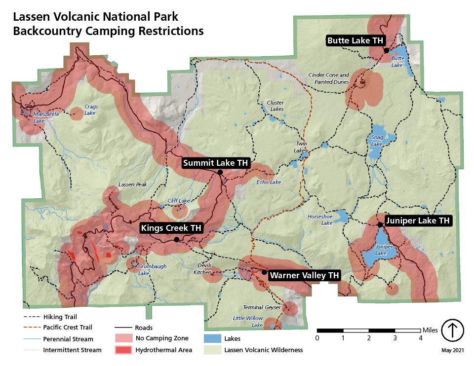 Backcountry Camping Regulations Lassen Volcanic National Park U S National Park Service