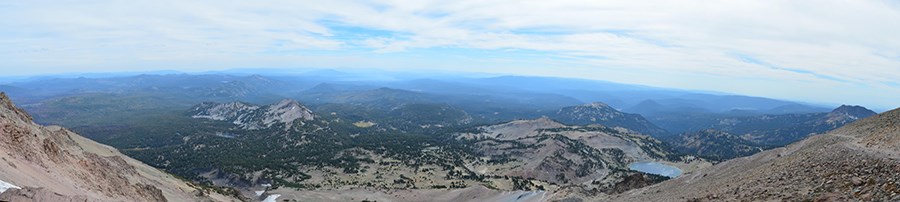 View to the south from the top of Lassen Peak View to the south from the top of Lassen Peak