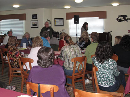 Participants in discussion at the LGC spring conference