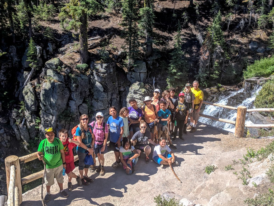 Youth at Kings Creek Falls Overlook