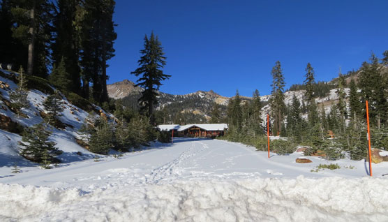 Snow-covered Lassen Volcanic National Park Highway