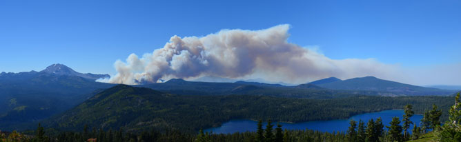 Reading fire from Mt. Harkness
