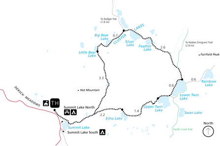 Cluster Lakes Loop Trail Map
