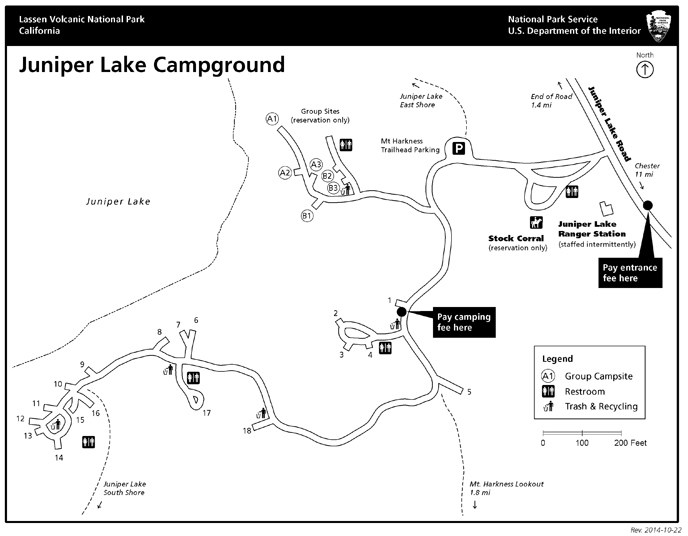 Map of the Juniper Lake Campground.