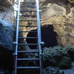 Ladder inside lava tube