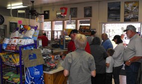 Visitors at the Manzanita Lake Camper Store