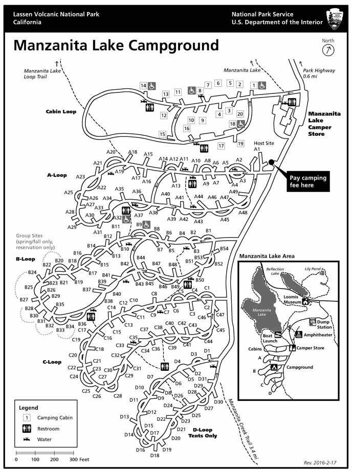 Manzanita Lake Campground Map Manzanita Lake Campground   Lassen Volcanic National Park (U.S. 