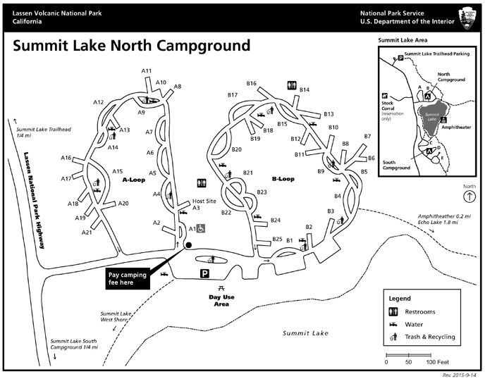 North Summit Lake campground map