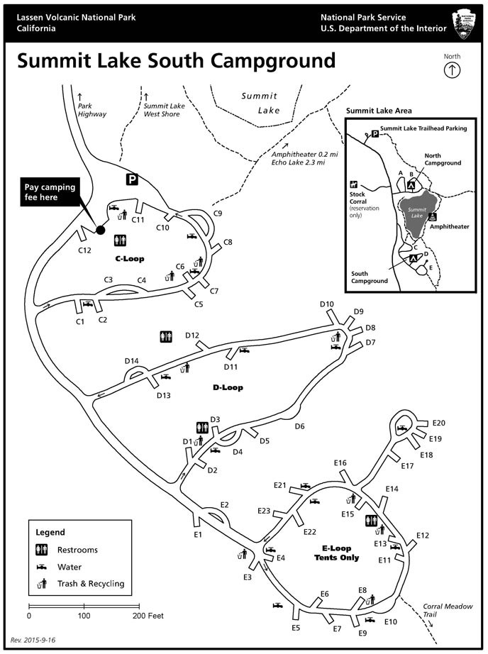 South Summit Lake campground map