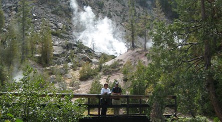 Hikers on the Devils Kitchen trail