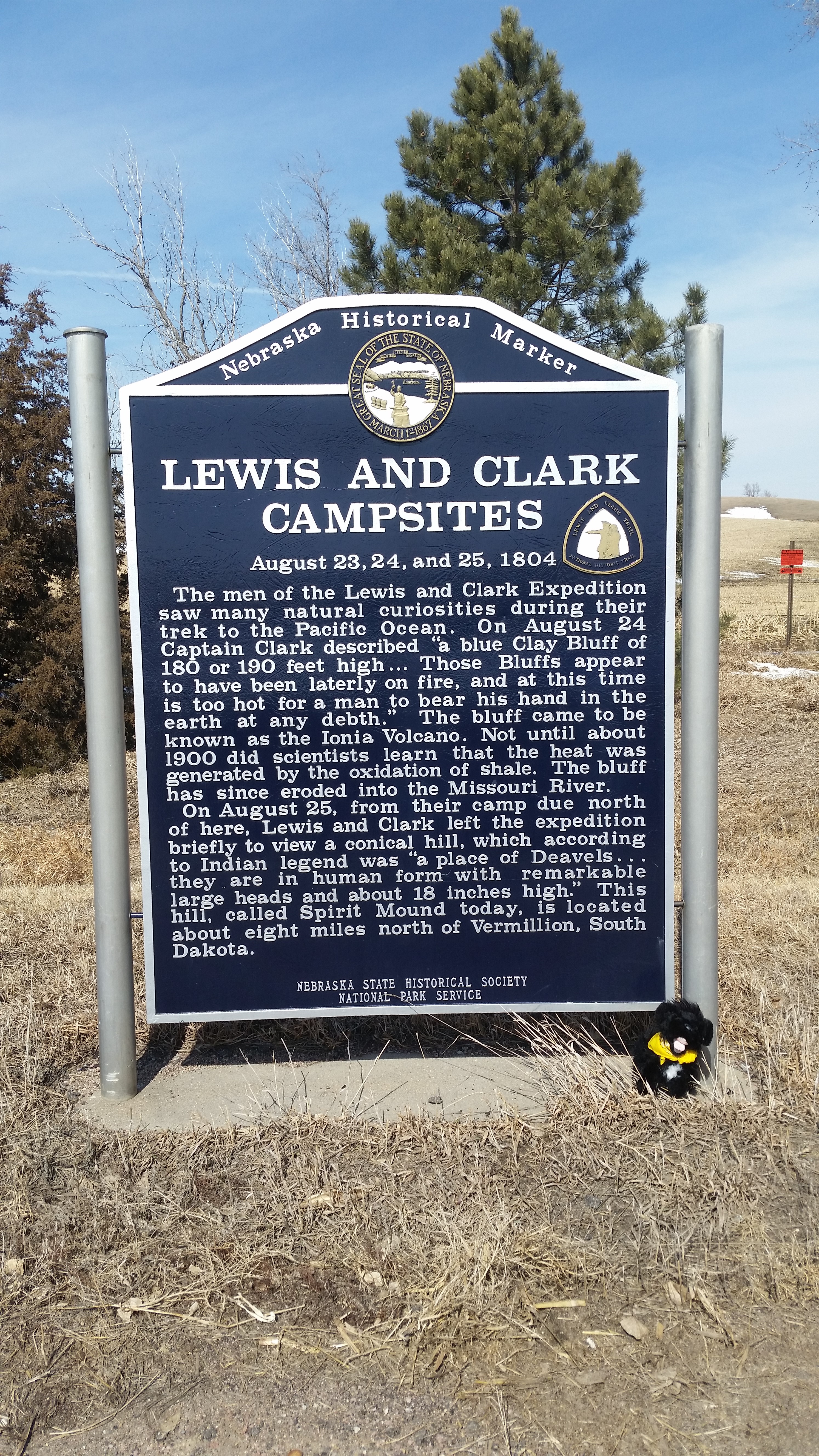 Lewis and Clark campsite sign
