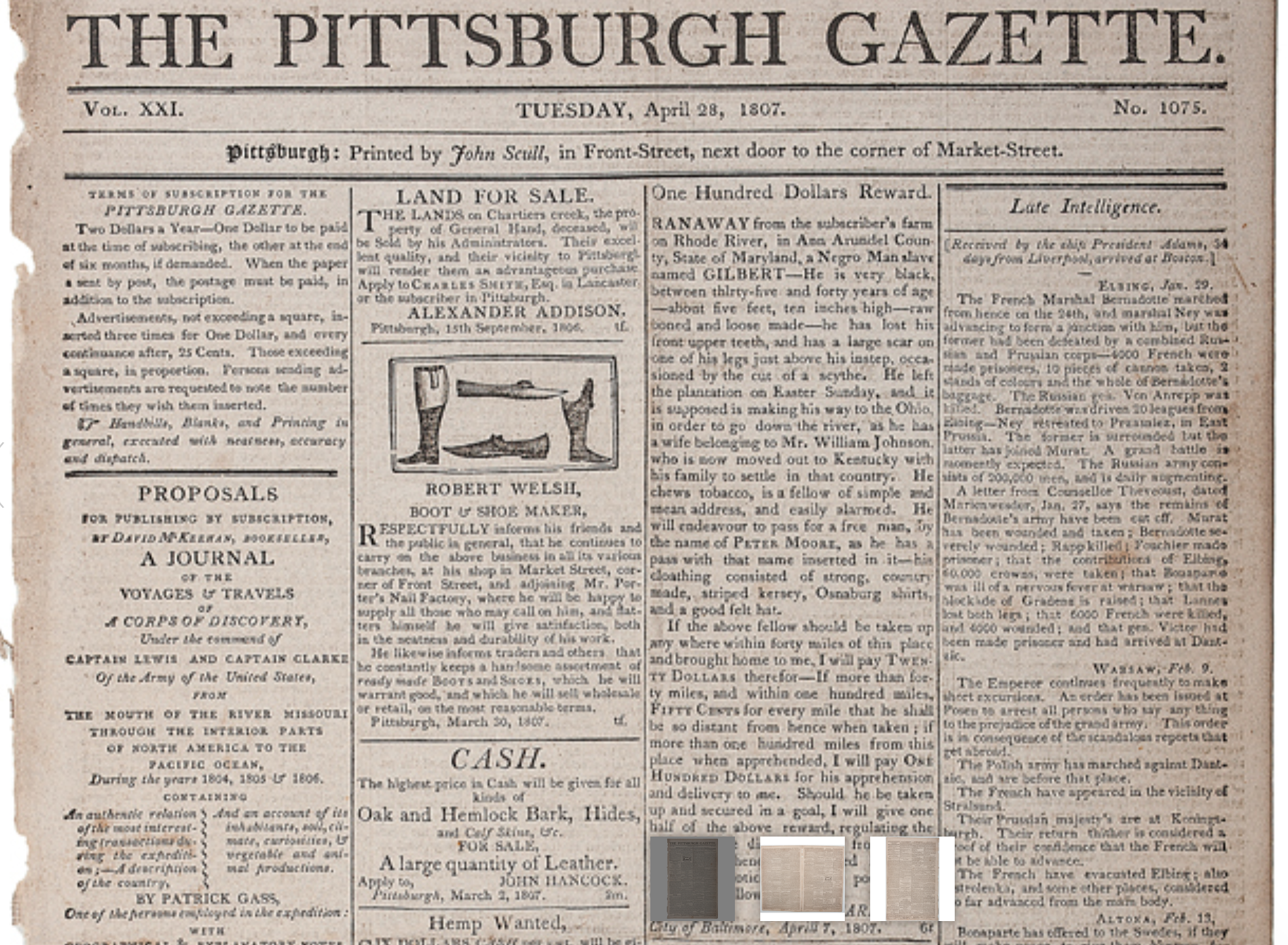 Gass Journals Newspaper discussing journals