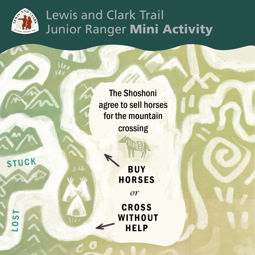 map showing two routes through mountains